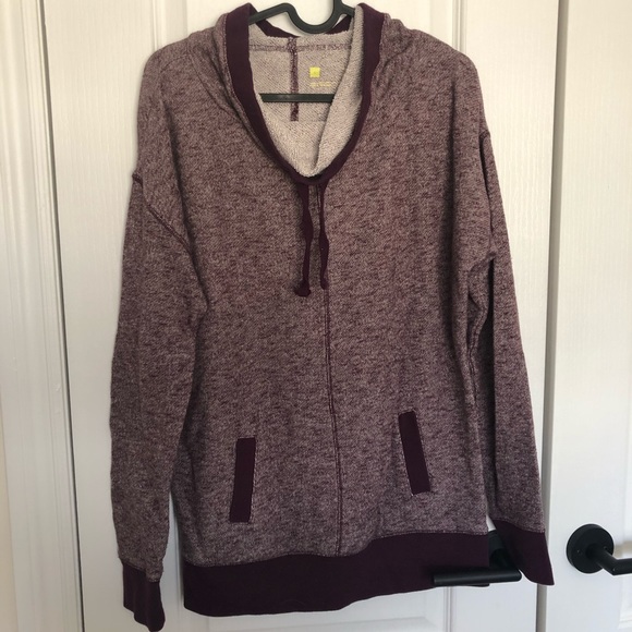 Long, purple sweater with oversized neck - Picture 7 of 7